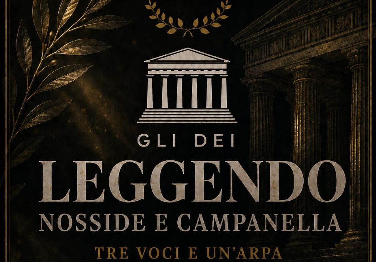 Locandina gli dei leggendo Nosside e Campanella
