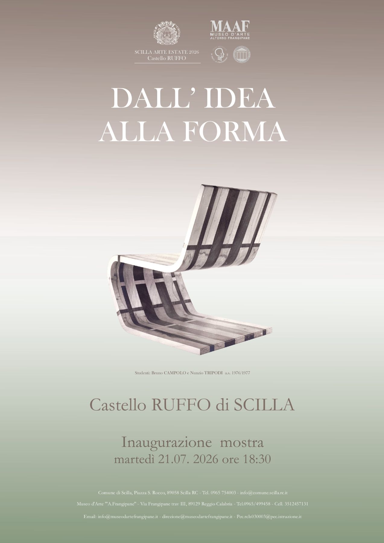Locandina mostra dall'idea alla forma