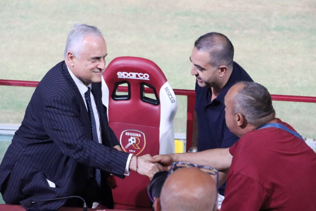 Lotito e Cannizzaro conferenza reggina