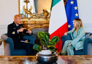 Luca Parmitano e Giorgia Meloni
