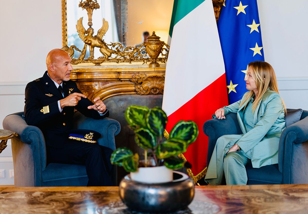 Luca Parmitano e Giorgia Meloni