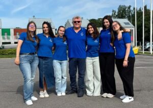 Maddalena Pelaggi, Magda Tonelli, Roberta Di Mauro, il coach Dario Attanasio, Alessia Rotolico, Benedetta Giulia Fabrizi, Annachiara Pelaggi