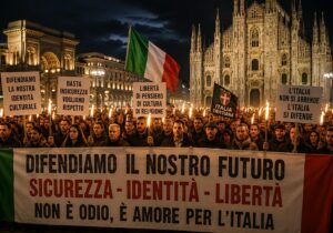 Manifestazione contro gli stranieri