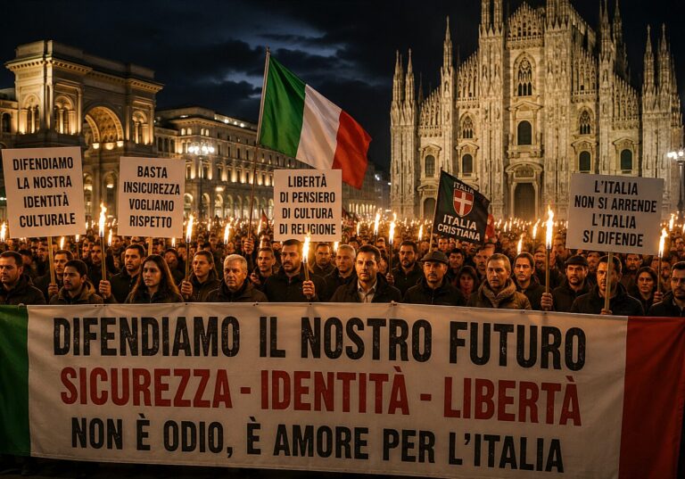 Manifestazione contro gli stranieri
