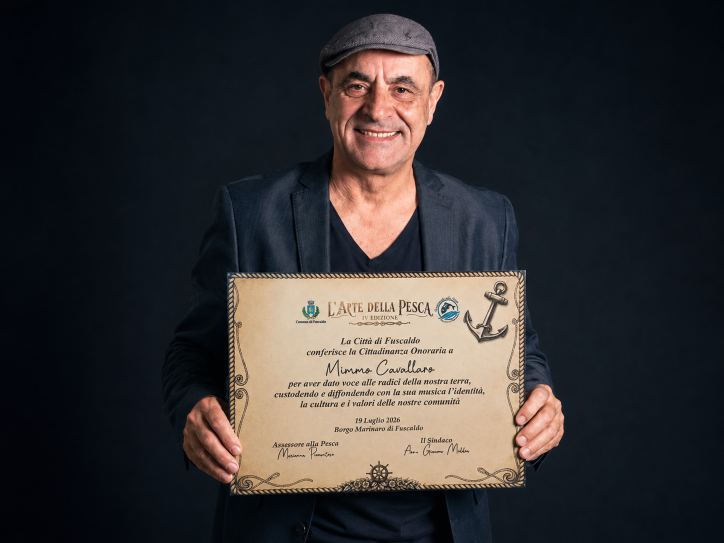 Mimmo Cavallaro cittadinanza onoraria Fuscaldo