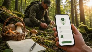 Tesserino funghi sullo smartphone