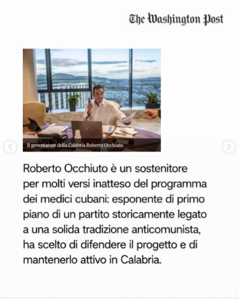 Washington Post sulla calabria