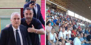 accoglienza lotito da tifosi reggina
