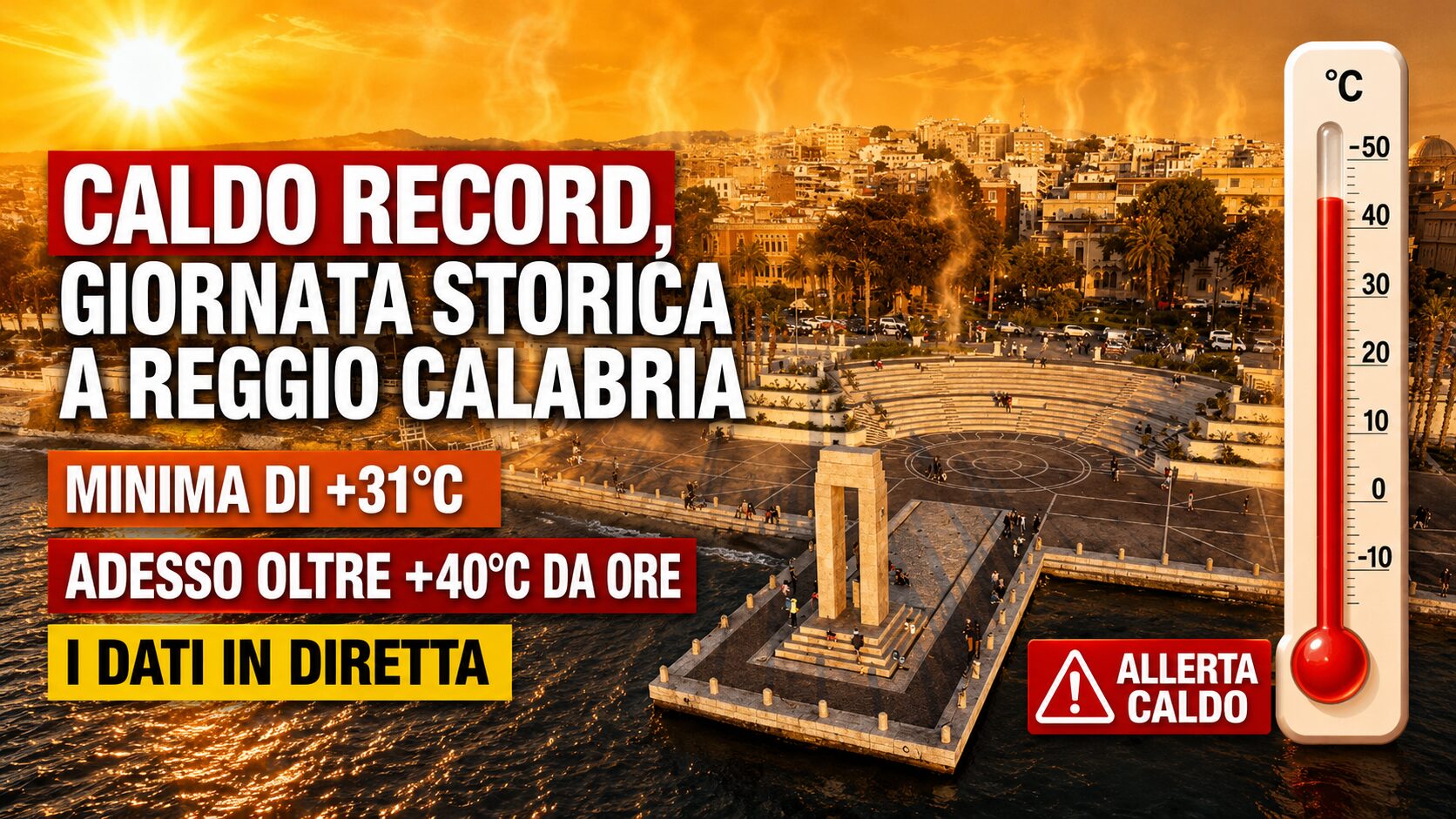 allerta meteo caldo record reggio calabria
