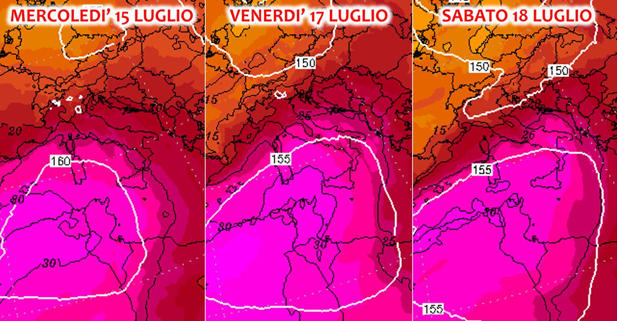 allerta meteo ondata di caldo metà luglio 2026