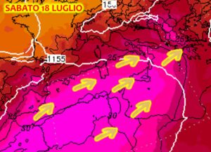 allerta meteo sabato 18 luglio