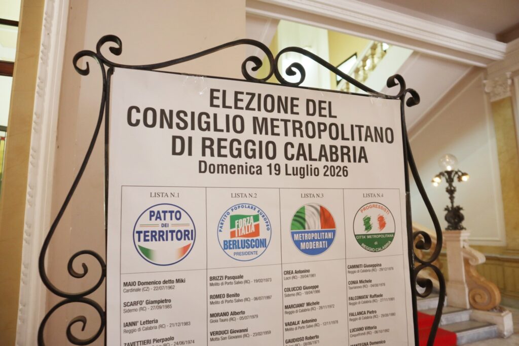 elezioni consiglio metropolitano domenica 19 luglio 2026