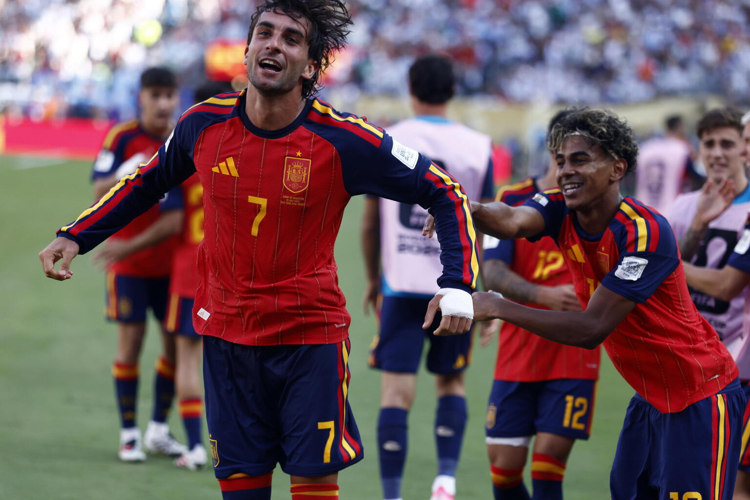 esultanza-spagna-gol-ferran-torres-finale-mondiale-contro-argentina