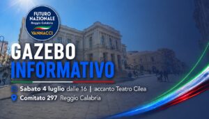 gazebo informativo Futuro Nazionale Reggio Calabria