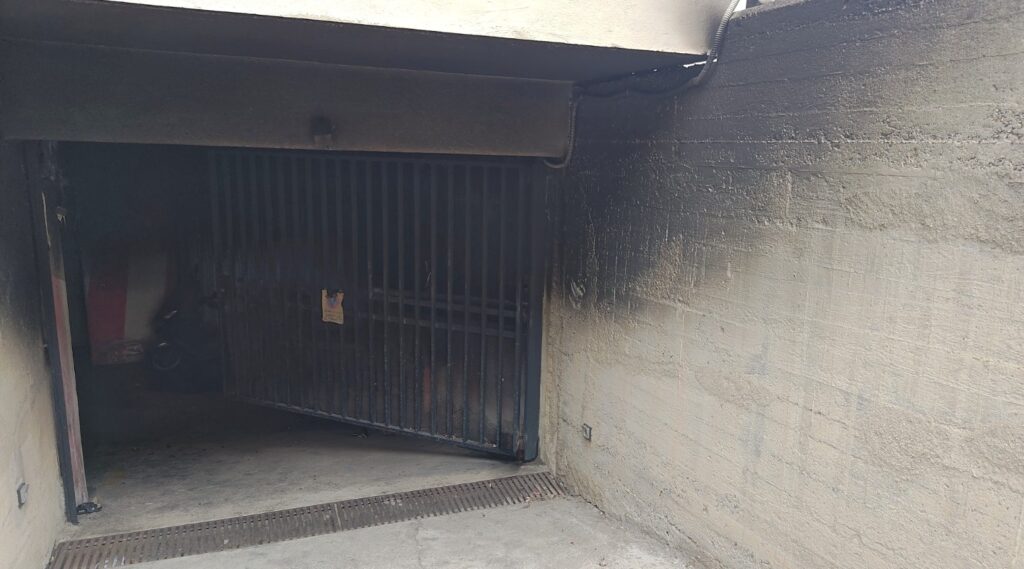 incendio garage via Don Luigi Orione
