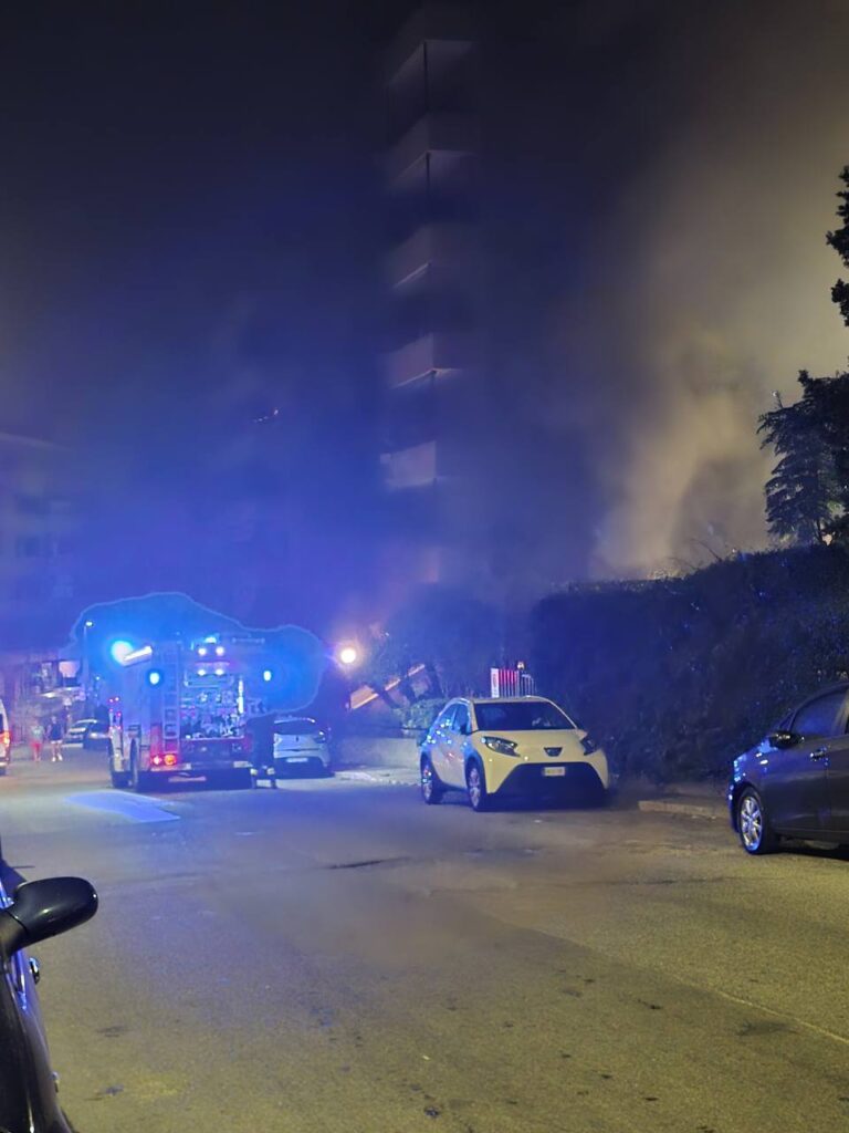 incendio reggio calabria notte