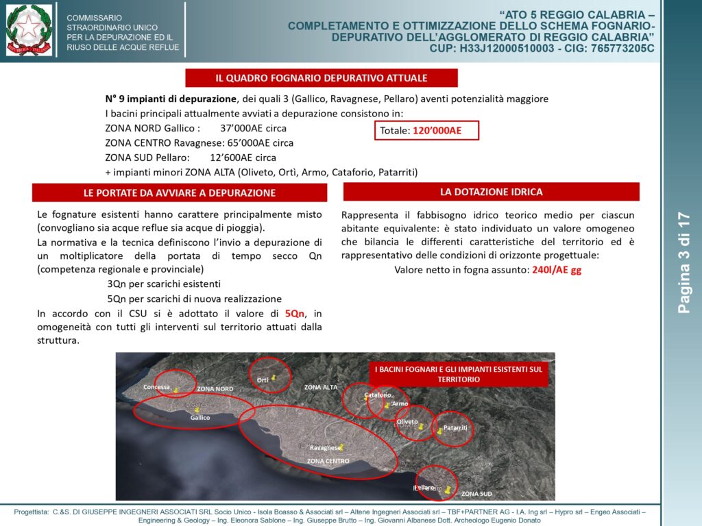 interventi per i depuratori di reggio calabria