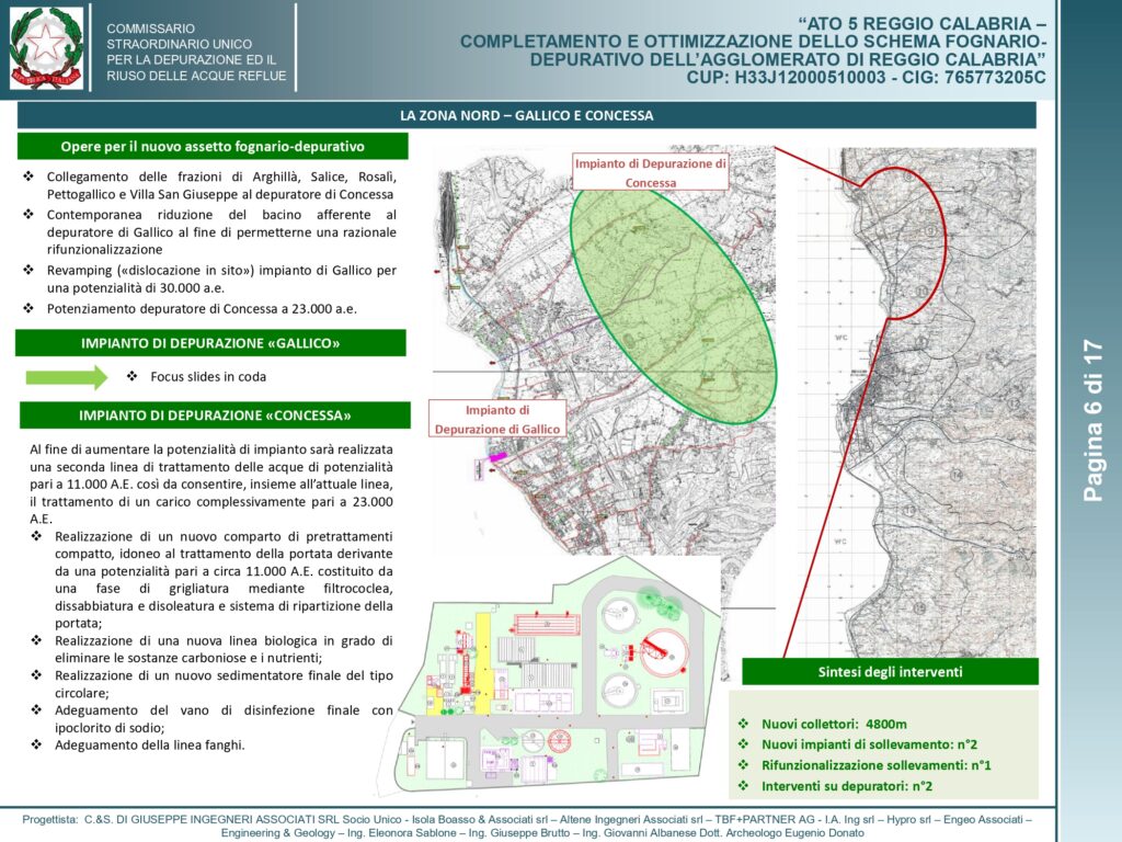 interventi per i depuratori di reggio calabria