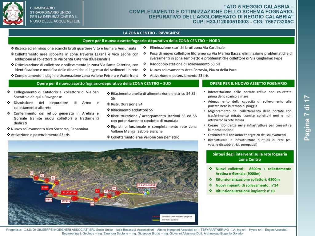 interventi per i depuratori di reggio calabria
