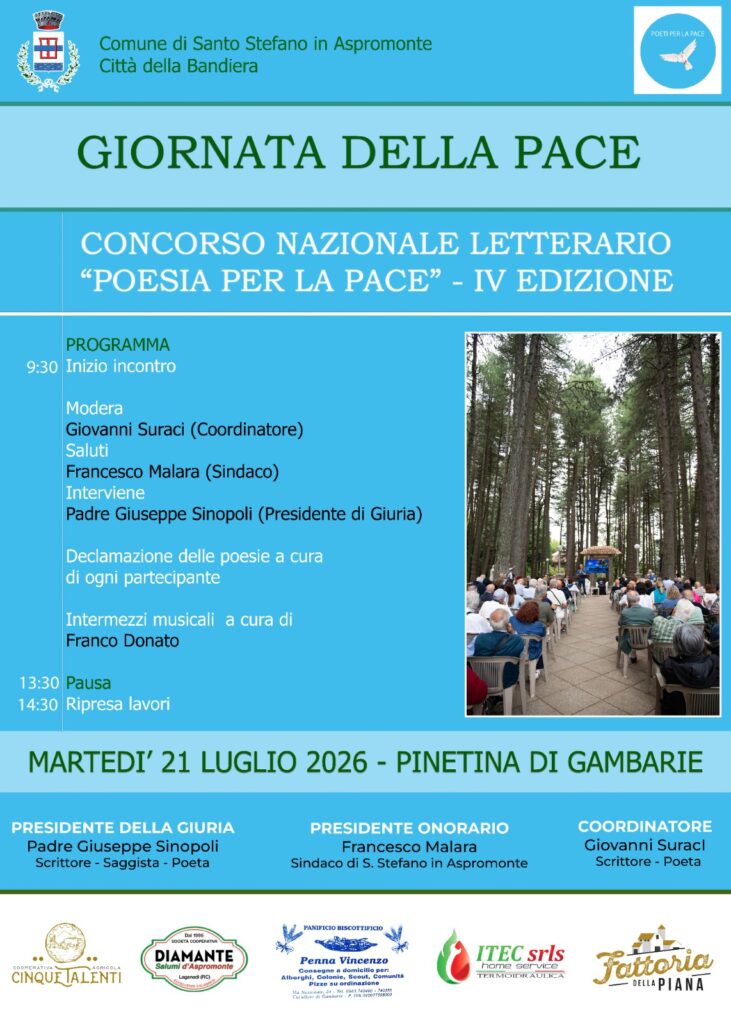 locandina evento poesie per la pace a gambarie