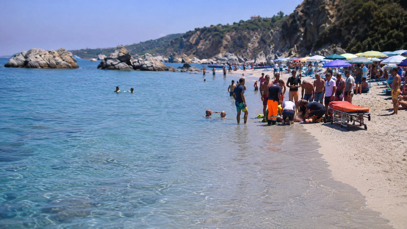 malore in spiaggia