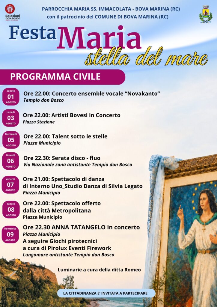 programma festa bova marina