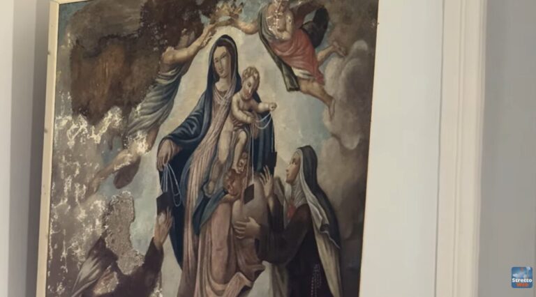 Reggio Calabria, a Solano torna a splendere il dipinto della Beata Vergine Maria del Carmelo | VIDEO