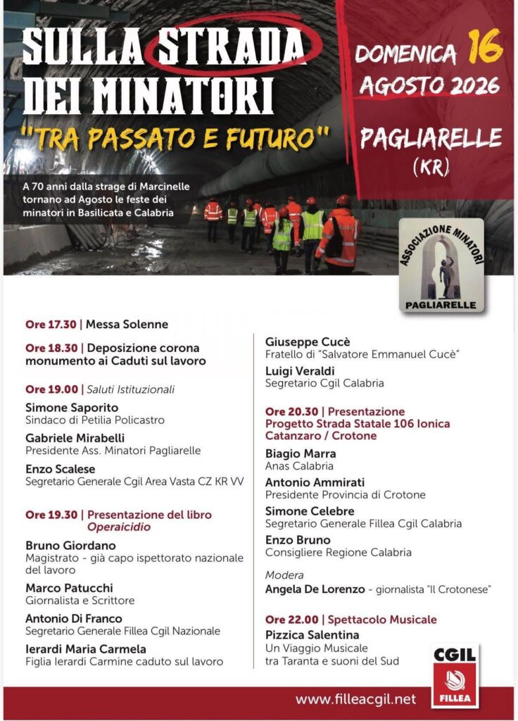 Fillea Cgil Calabria Locandina Festa Pagliarelle