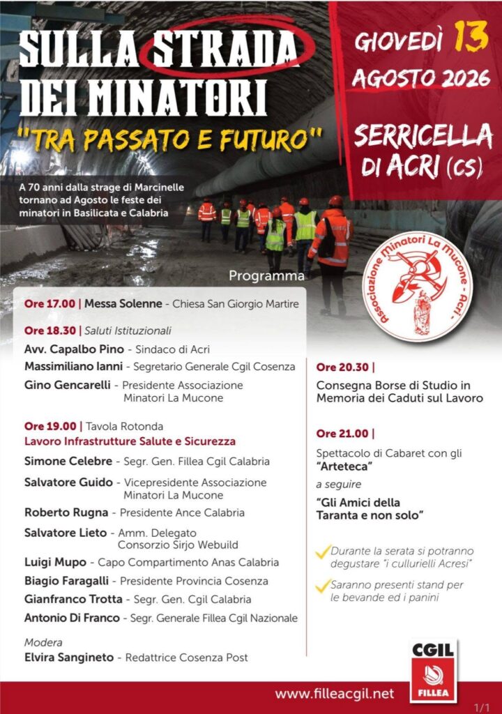 Fillea Cgil Calabria Locandina Festa Serricella