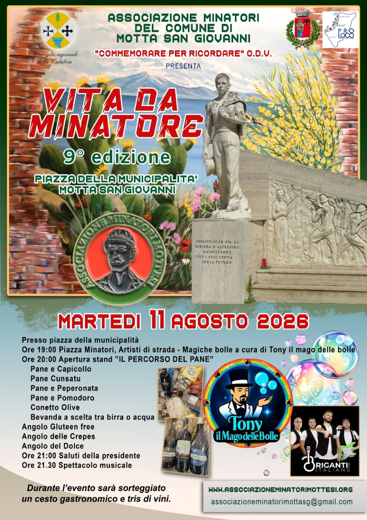 LOCANDINA VITA DA MINATORE DEL 11 AGOSTO 2026