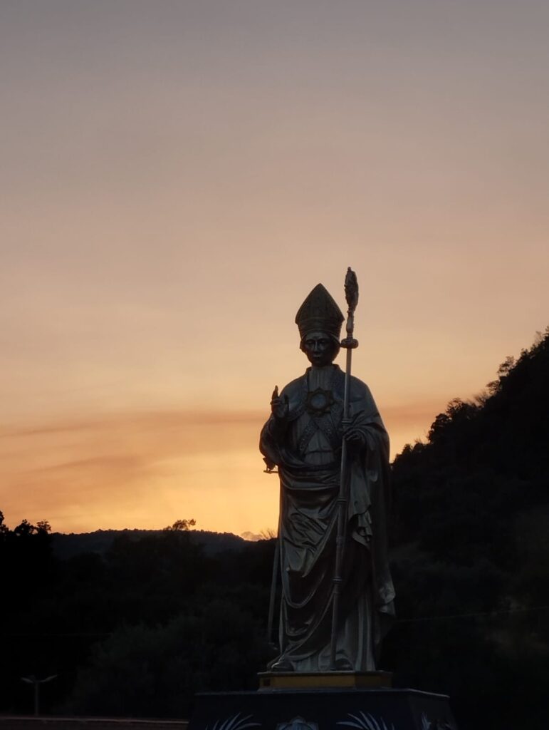 La statua in processione