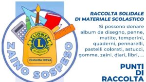 Locandina “Zaino Sospeso-Lions Club RC Host”