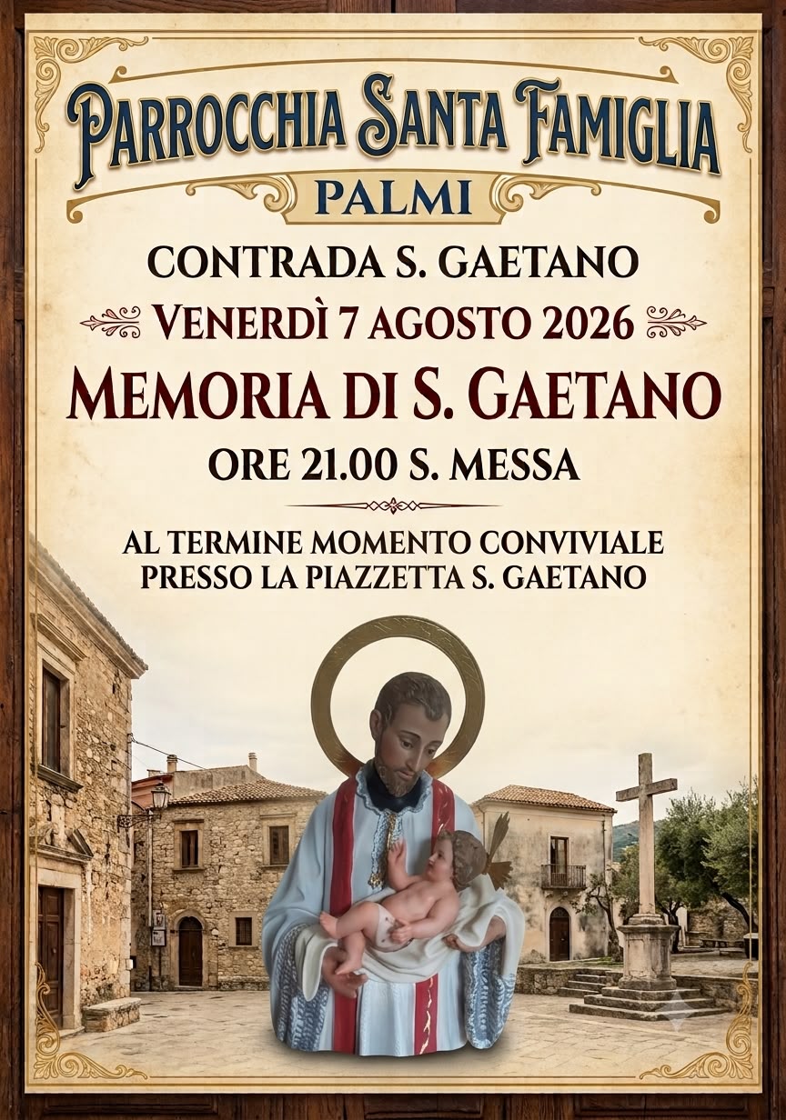 Locandina festa di San Gaetano da Thiene