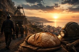 Pane, Miniera e Tramonto sul Mare