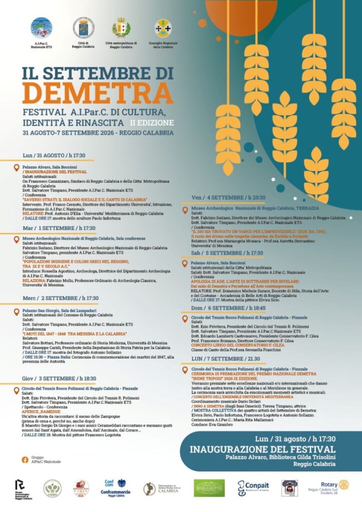 Programma Brochure Settembre Demetra 2026