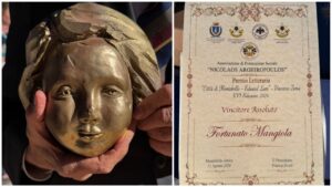 Scultura Giuseppe Gattuso e Poesia Fortunato Mangiola Olmo, addio