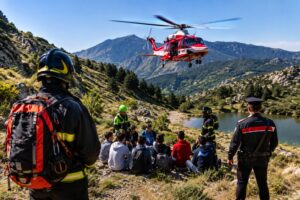 Soccorso alpino sotto il sole