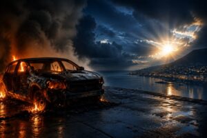 auto incendiata