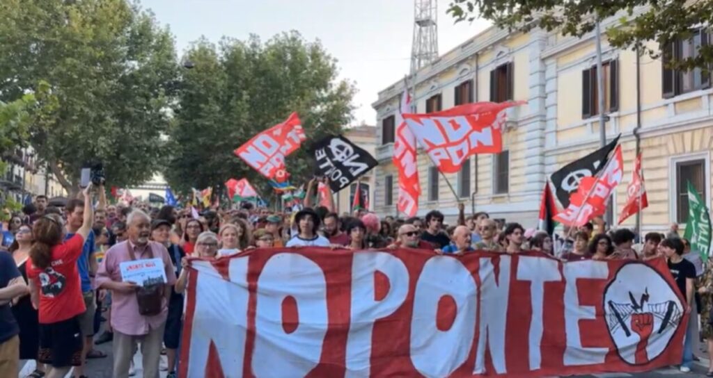 corteo no ponte messina 8 agosto 2026