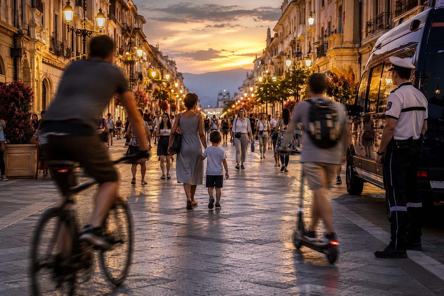 e-bike e monopattini tra i pedoni