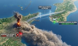 eruzione etna ponte stretto aeroporto reggio calabria