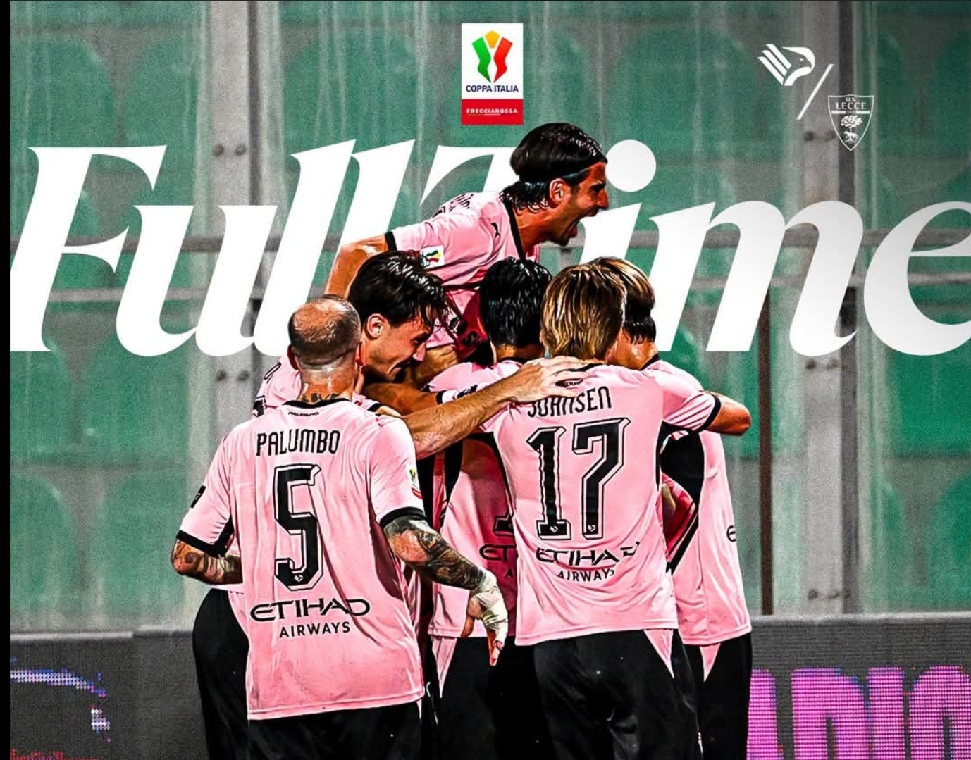 esultanza Palermo vittoria contro il lecce