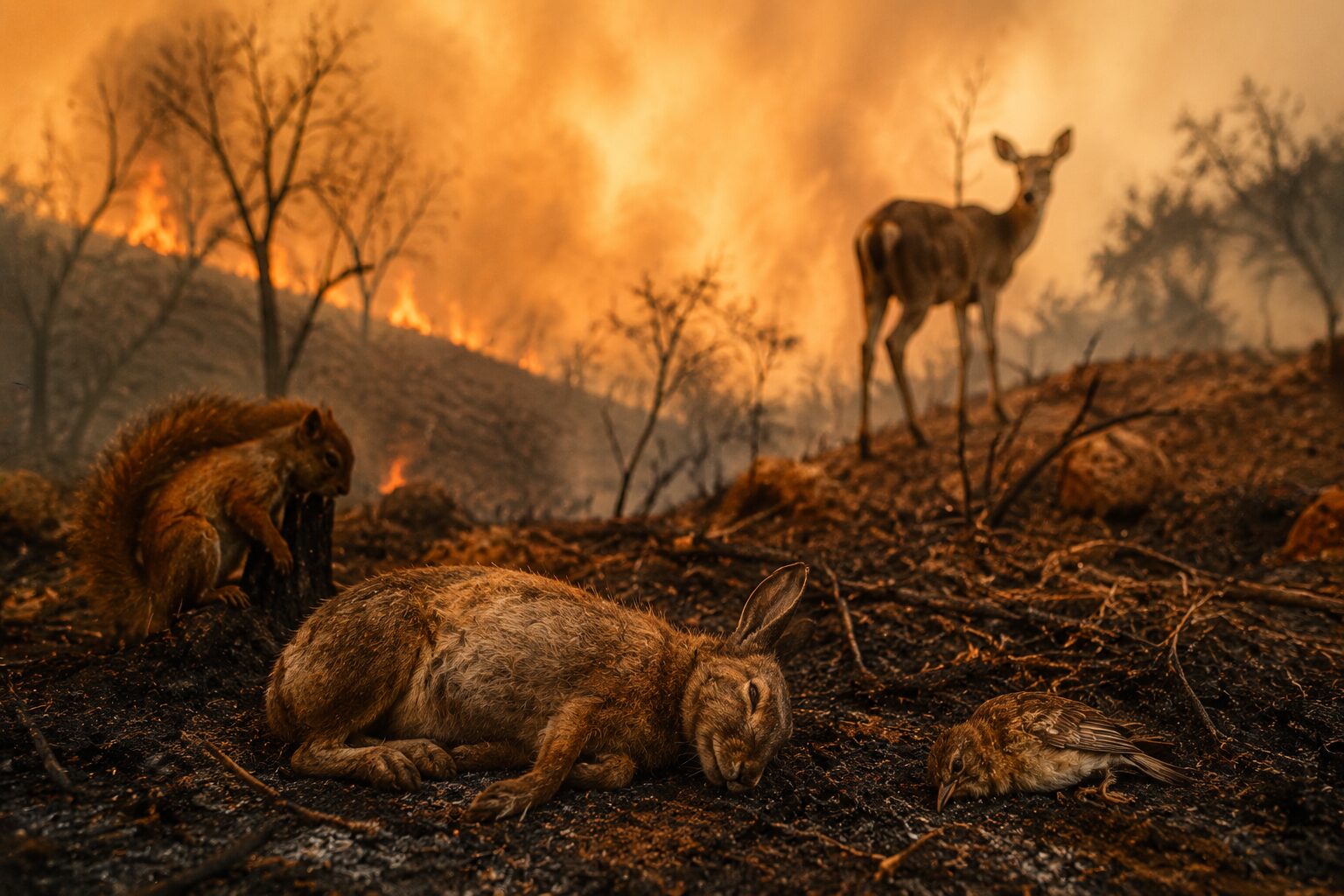 incendi uccidono animali