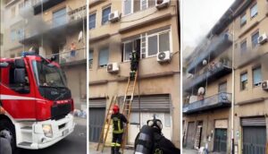 incendio appartamento villa san giovanni
