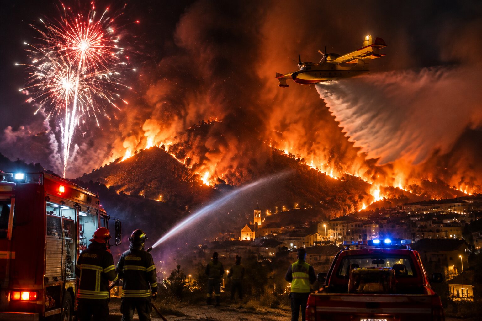 incendio messina fuochi artificio