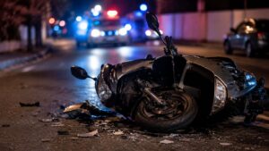 incidente moto notte