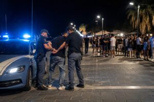 lite sera polizia lungomare