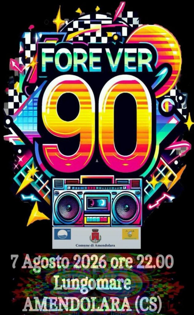 locandina evento forever 90 ad amendolea