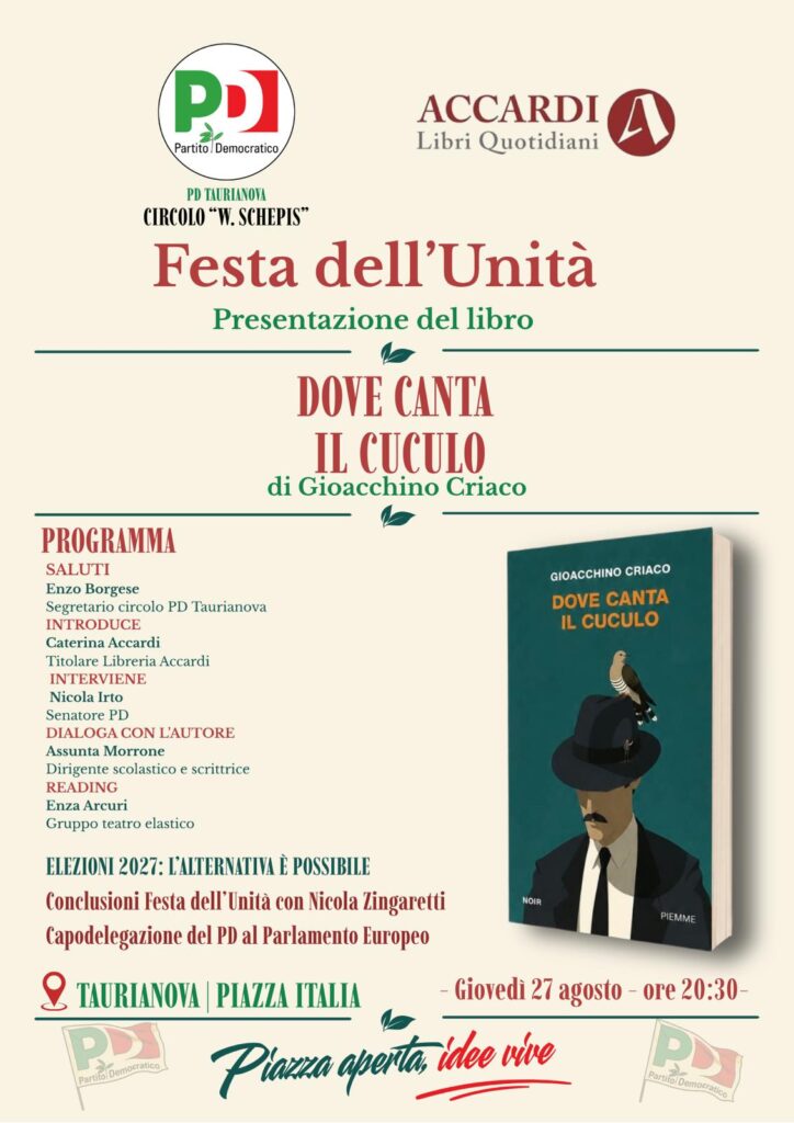 locandina festa dell'unità a taurianova