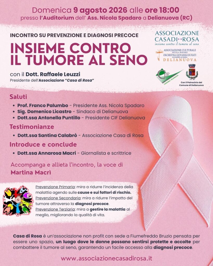 premiazione a delianuova contro lotta tumore al seno